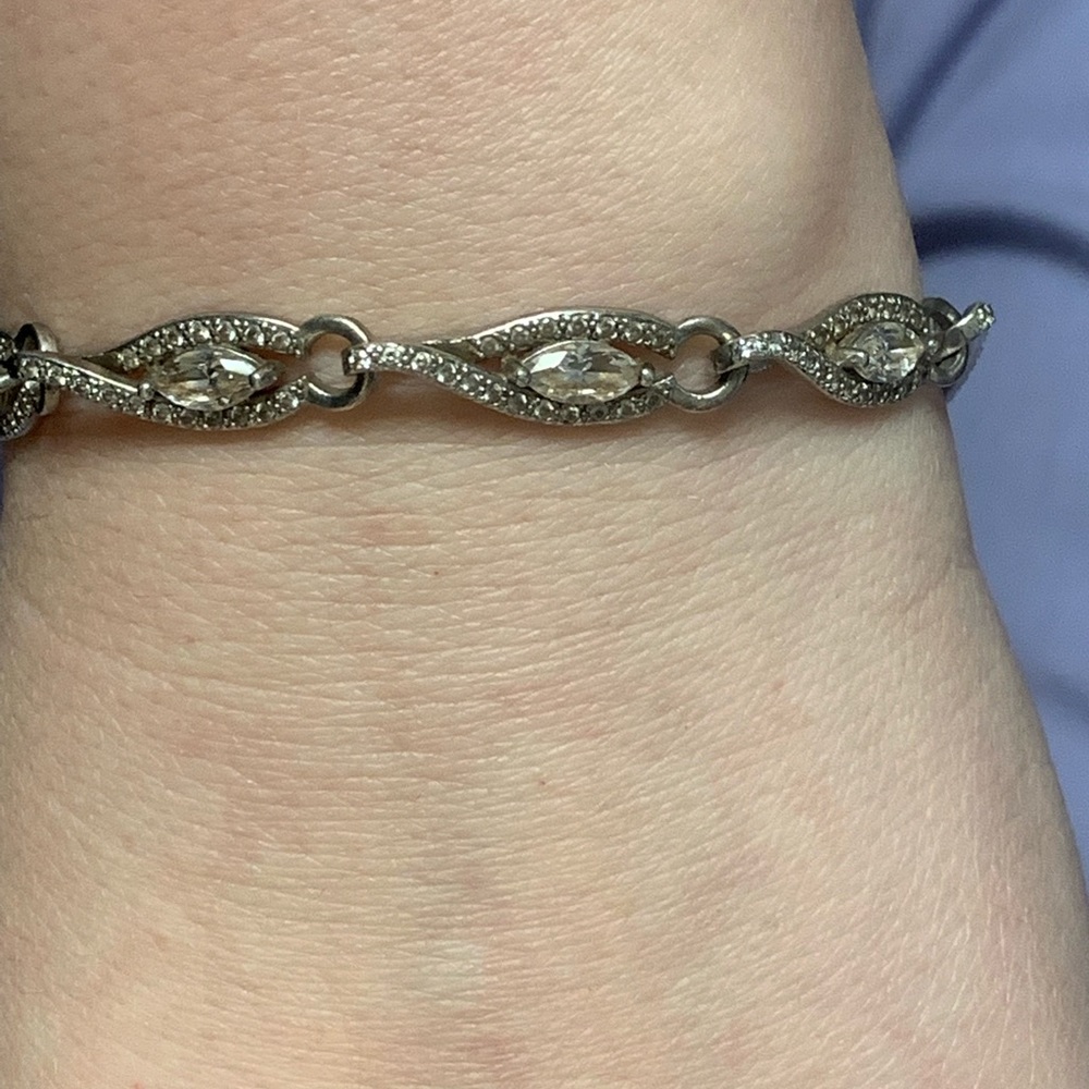 CZ and Sterling Bracelet